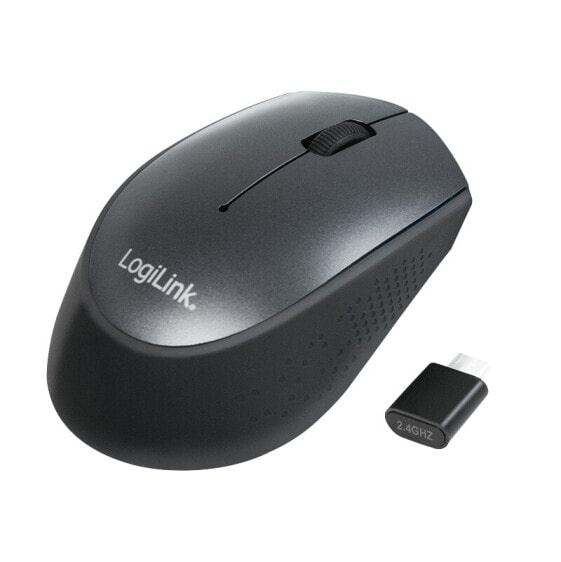 LogiLink ID0160 - Ambidextrous - Optical - RF Wireless - 1200 DPI - Black