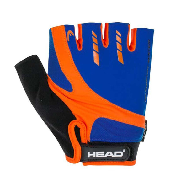 Перчатки для велосипеда HEAD BIKE 7101 Short (сине-оранжевые) для мужчин
