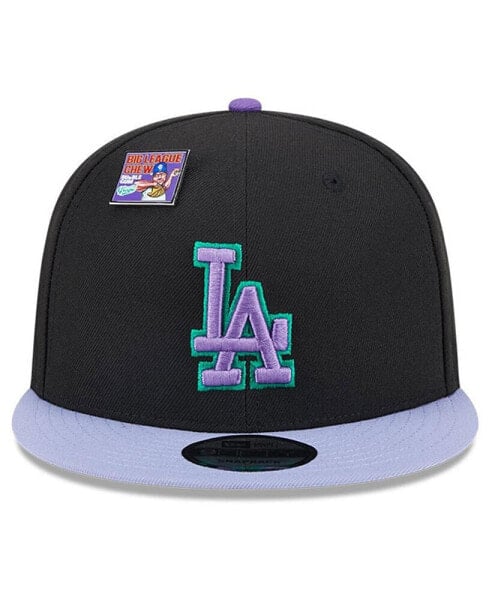 Men's Black/Purple Los Angeles Dodgers Grape Big League Chew Flavor Pack 9FIFTY Snapback Hat
