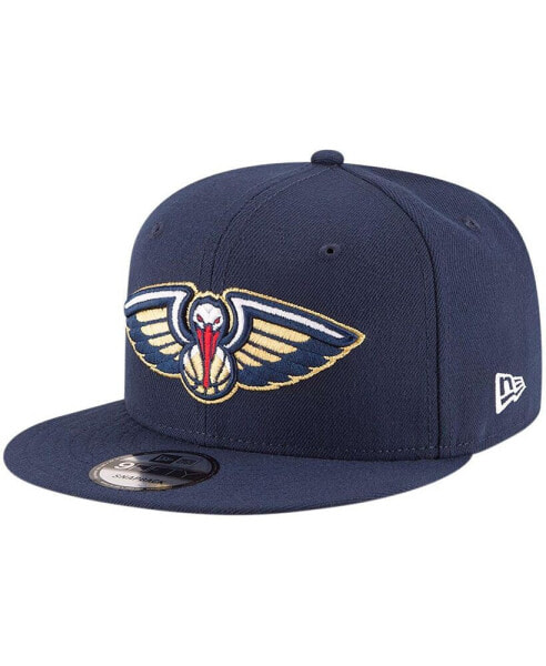 Men's Navy New Orleans Pelicans Official Team Color 9FIFTY Snapback Hat