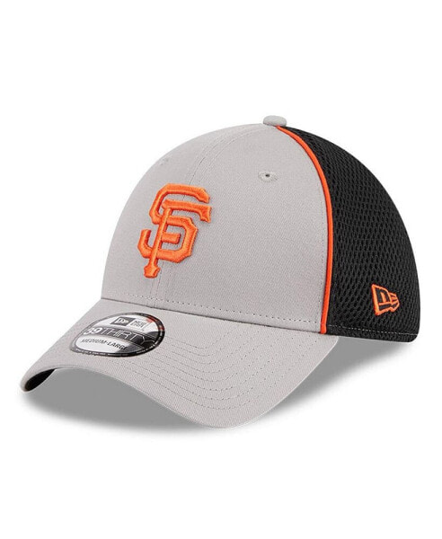 Men's Gray San Francisco Giants Pipe 39THIRTY Flex Hat