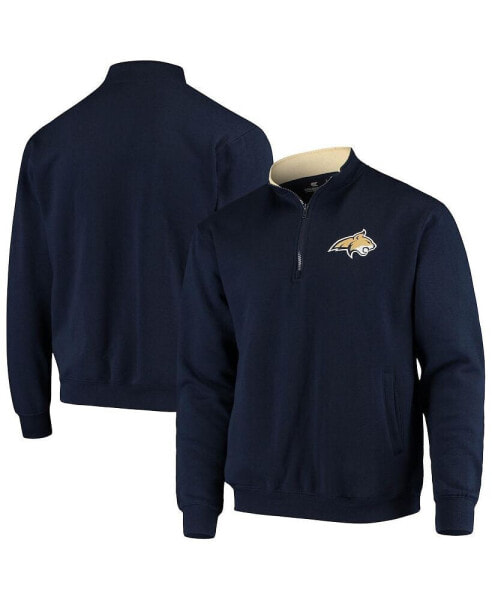 Men's Navy Montana State Bobcats Tortugas Logo Quarter-Zip Jacket