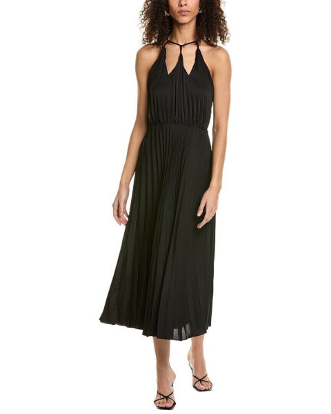 Sandro Accordion Pleated Midi Dress Women's