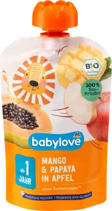 Quetschie Mango & Papaya in Apfel ab 1 Jahr recycelbar, 100 g