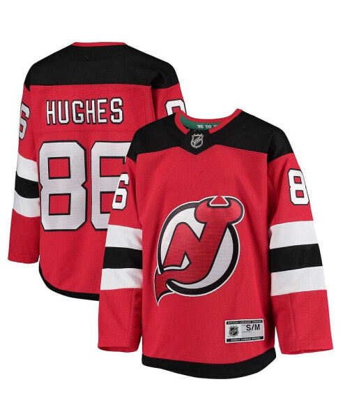 Big Boys Jack Hughes Red New Jersey Devils Home Premier Player Jersey