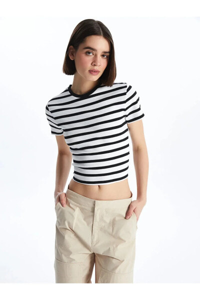 Футболка LC WAIKIKI Striped Neckline Short Tee