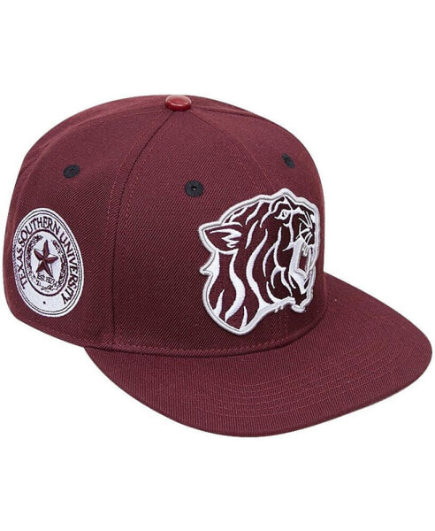 Men's Maroon Texas Southern Tigers Evergreen Mascot Snapback Hat