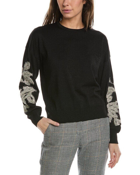 Yal New York Tinsel Sweater Women's Black Xs