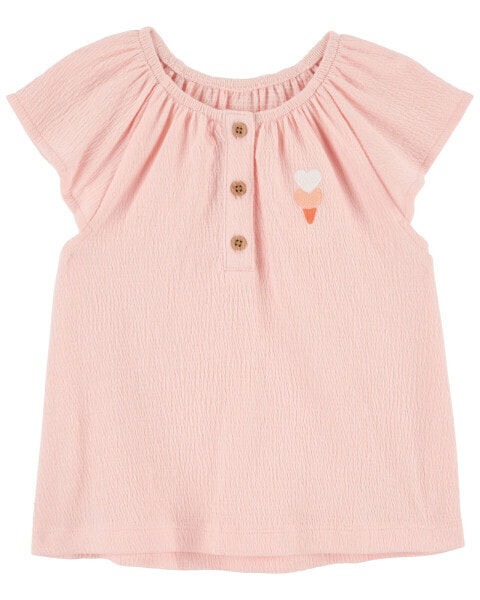 Baby Ice Cream Crinkle Jersey Top 12M