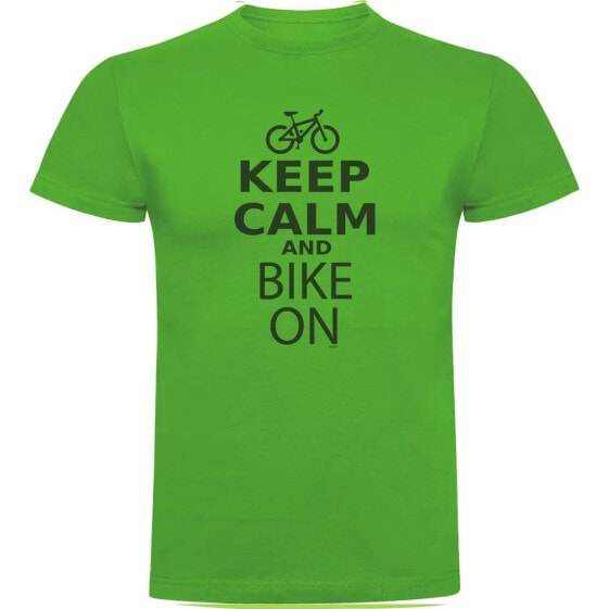 KRUSKIS Keep Calm And Bike On short sleeve T-shirt