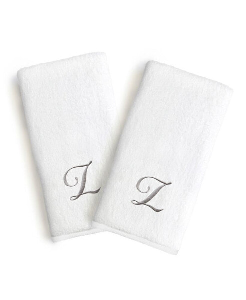 Полотенце ручное двухштучное Linum Home bookman Серый Шрифт роскошные 100% хлопковые, 16" x 30"