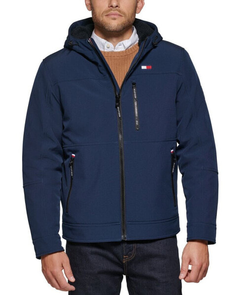 Men's Sherpa-Lined Softshell Hooded Jacket