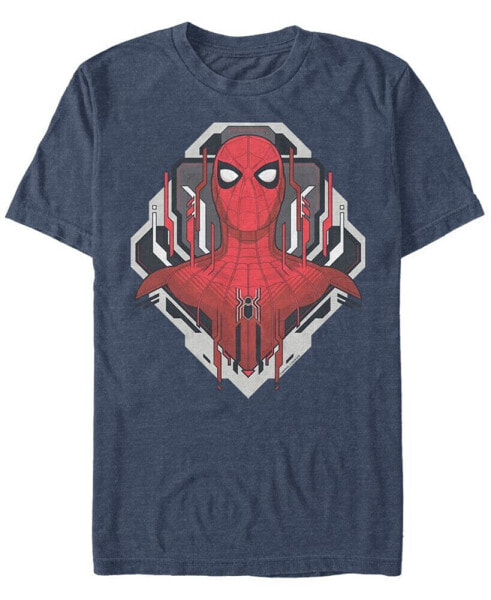 Marvel Men's Spider-Man Morphed Spidey Tech Badge Short Sleeve T-Shirt