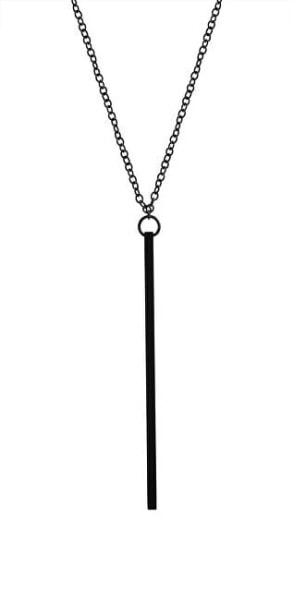 Long black necklace with pendant