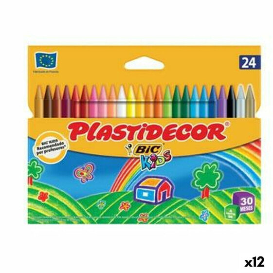 Пастель для рисования PLASTIDECOR Цветные карандаши (24 шт)