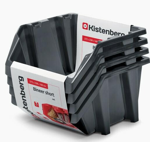 Kistenberg Cuvettes 28 Bineer Short 4 PCS. Черный 272x238x160 мм