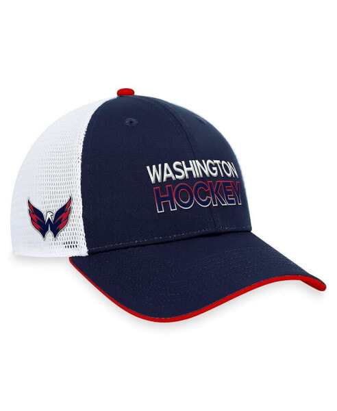 Men's Navy Washington Capitals Authentic Pro Rink Trucker Adjustable Hat