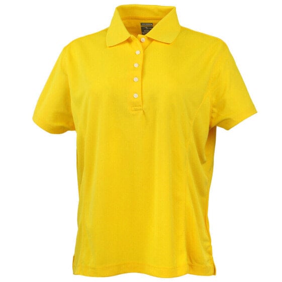 Футболка женская Page & Tuttle Micro Pique Short Sleeve Polo Shirt 100% полиэфир Размер S Casual цвет: Жёлтый