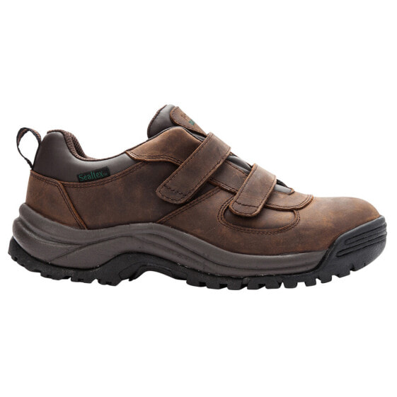 Propet Cliff Walker Low Strap Slip On Walking Mens Brown Sneakers Athletic Shoe