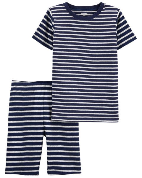 Kid 2-Piece Striped 100% Snug Fit Cotton Pajamas 5