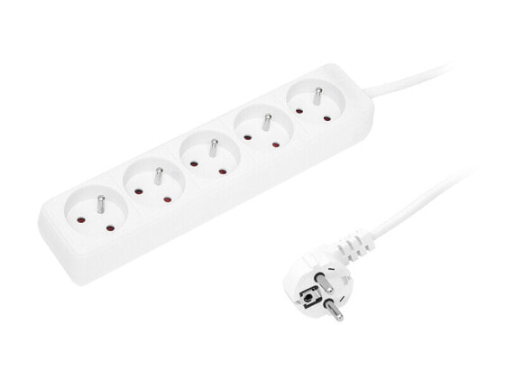 Blow PR-570P, 4.8 m, Indoor, Type F, Angled, White, 5 AC outlet(s)