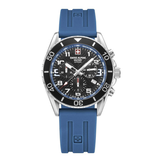 Swiss Alpine Military Herren Armbanduhr Chronograph Raptor blau 7029.9835