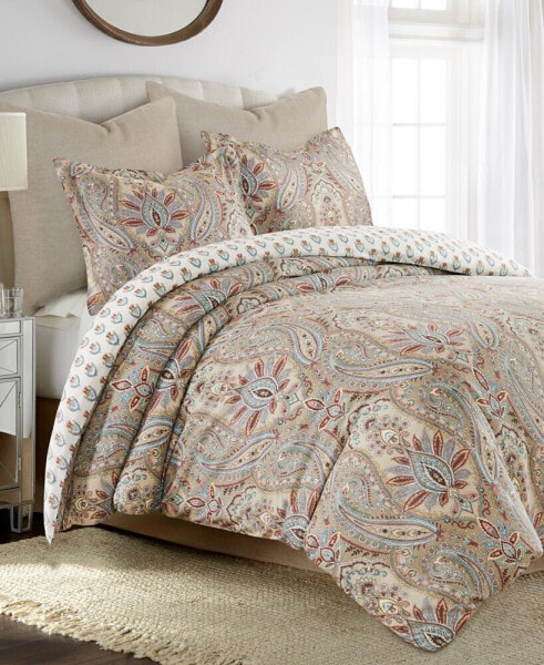 Kasey Reversible 3-Pc. Duvet Cover Set, Queen