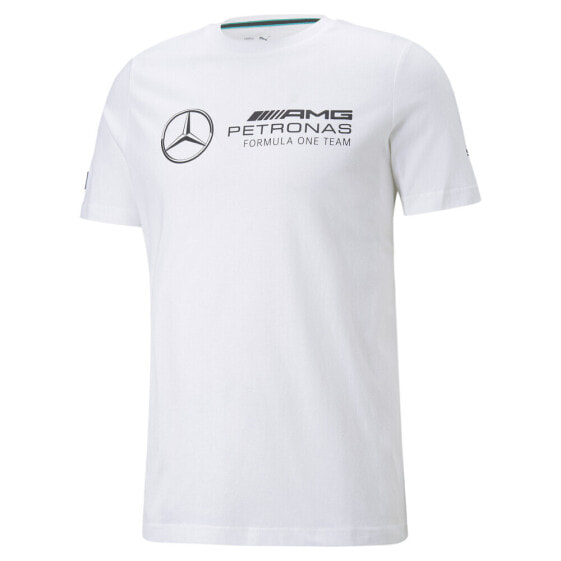 Puma Mapf1 Logo Crew Neck Short Sleeve T-Shirt Mens White Casual Tops 53491703