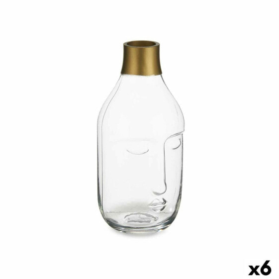 Ваза с лицом Прозрачное стекло Gift Decor Vase Face 11 x 24,5 x 12 см (6 штук)