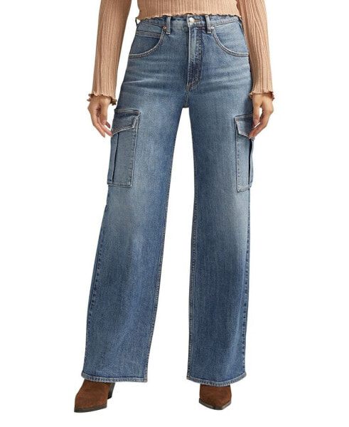 Women's Mid Rise Wide Leg Cargo Jeans