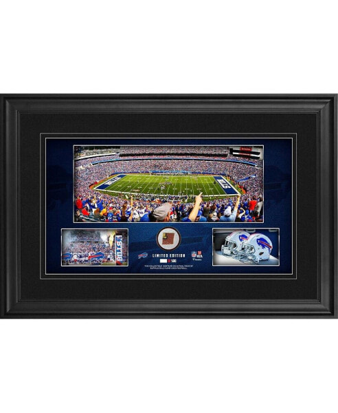 Buffalo Bills Framed 10" x 18" Stadium Panoramic Collage with Game-Used Football - Limited Edition of 500