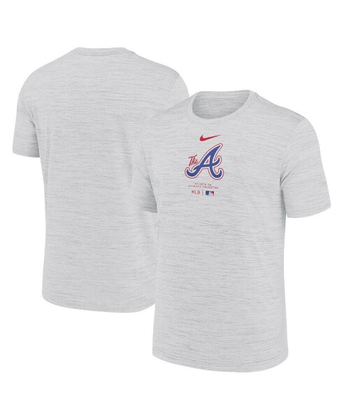 Men's White Atlanta Braves City Connect Practice Velocity Performance T-shirt