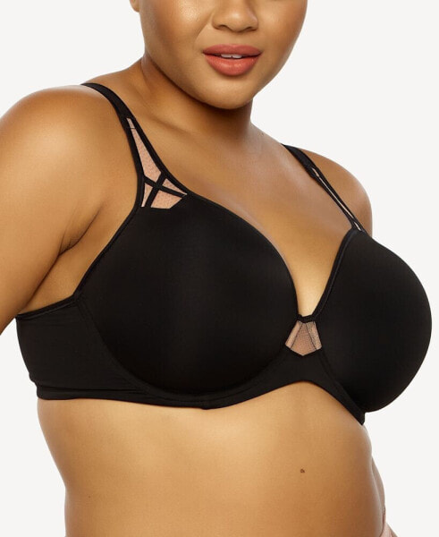 Paramour Women's Plus Size Amaranth Contour T-Shirt Bra - Black 44G