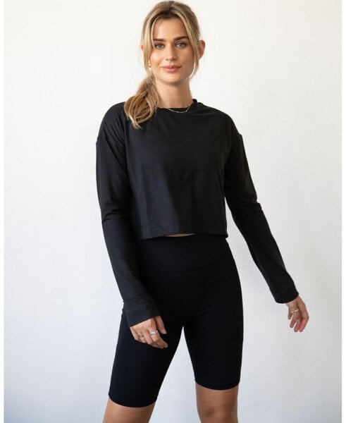 Women's Go With The Flow Crop Long Sleeve Top for Women