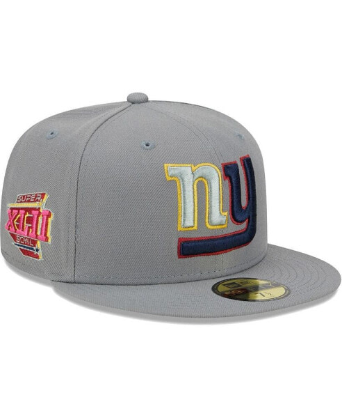 Men's Gray New York Giants Color Pack 59FIFTY Fitted Hat