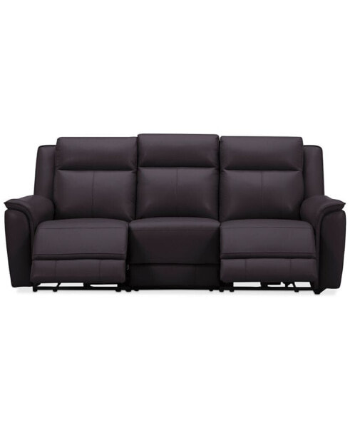 Addyson 88" 3-Pc. Leather Sofa with 2 Zero Gravity Recliners with Power Headrests & 1 Armless Chair, Created for Macy's