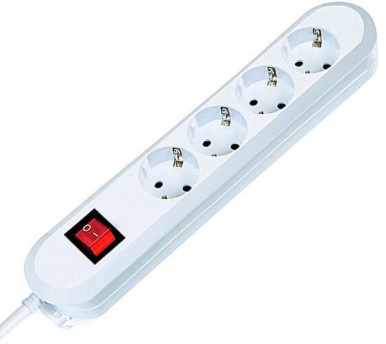 Bachmann 381.230K - 1.5 m - Type F - Plastic - White - 4 AC outlet(s) - 230 V