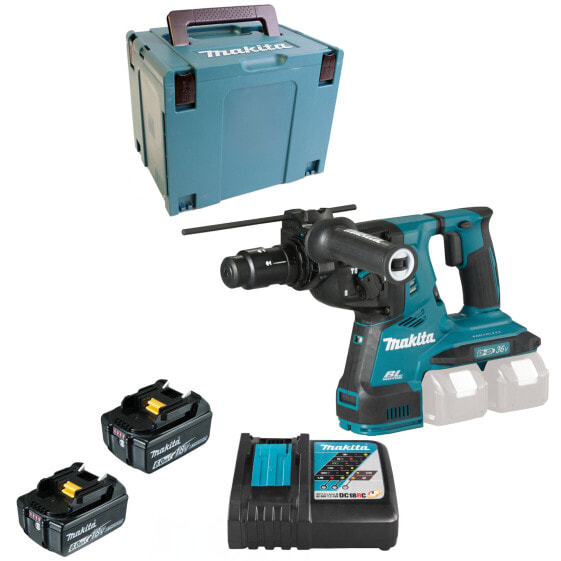 Makita Akku-Kombihammer DHR283ZJU SDS-PLUS 2x18V + 6 Ah Akkus & Ladegerät im Makpac