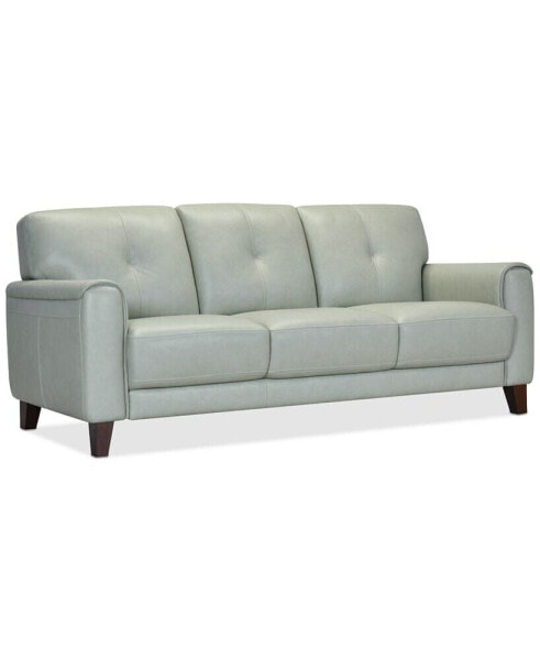Ashlinn 84" Pastel Leather Sofa, Created for Macy's