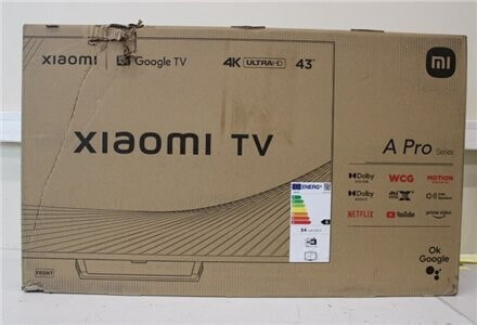 Telewizor Xiaomi Black | 43" (108 cm) | Warranty 24 month(s) | Smart TV | Google TV | 4K UHD | DAMAGED PACKAGING one size