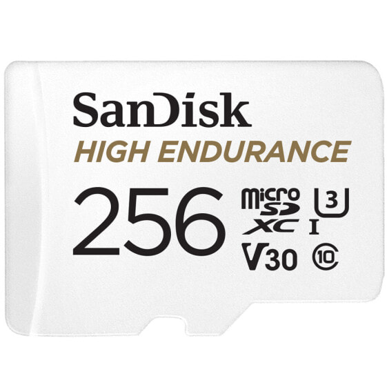 SanDisk High Endurance - 256 GB - MicroSDXC - Class 10 - UHS-I - 100 MB/s - 40 MB/s
