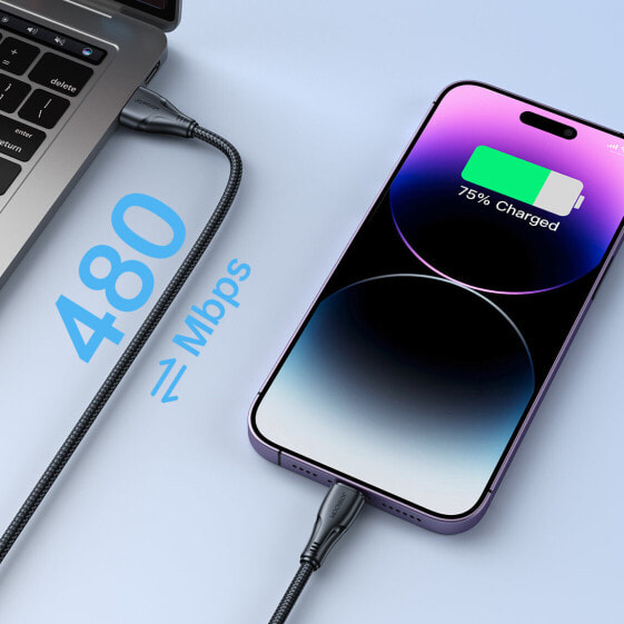 Przewód kabel iPhone Surpass Series USB - Lightning 2.4 3m czarny