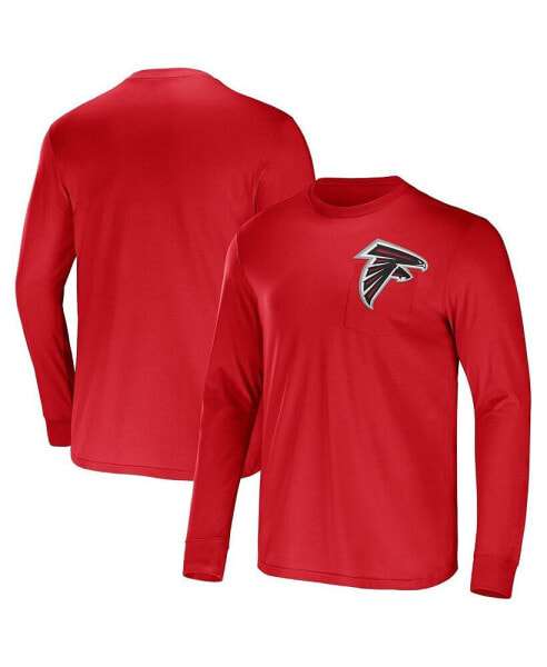 Men's NFL x Darius Rucker Collection by Red Atlanta Falcons Team Long Sleeve T-shirt