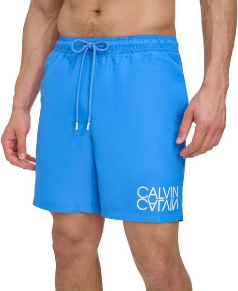 Men's Reflection Logo Elastic Waist 7" Volley Swim Trunks