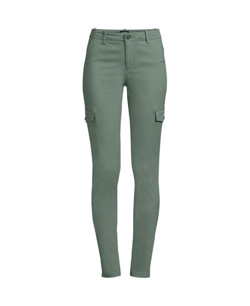 Women's Mid Rise Slim Cargo Chino Pants