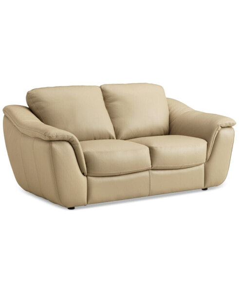 Jennard 71" Leather Loveseat, Created for Macy's