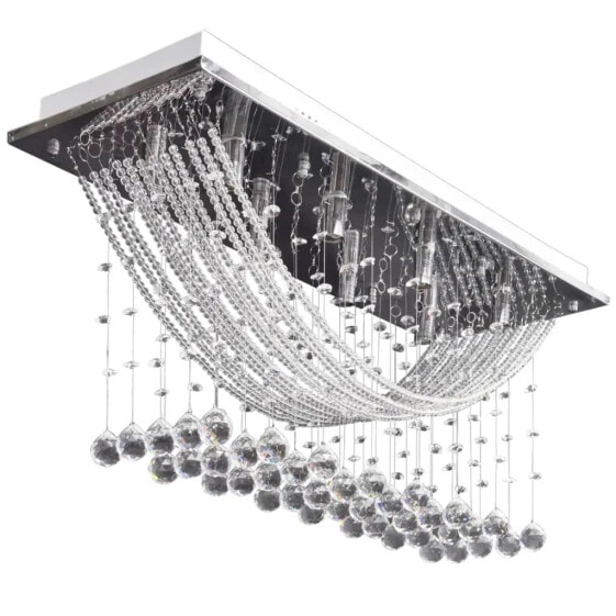 Потолочный светильник vidaXL Декенлойт с хромированным каркасом и кристаллическими бусинамиurrences