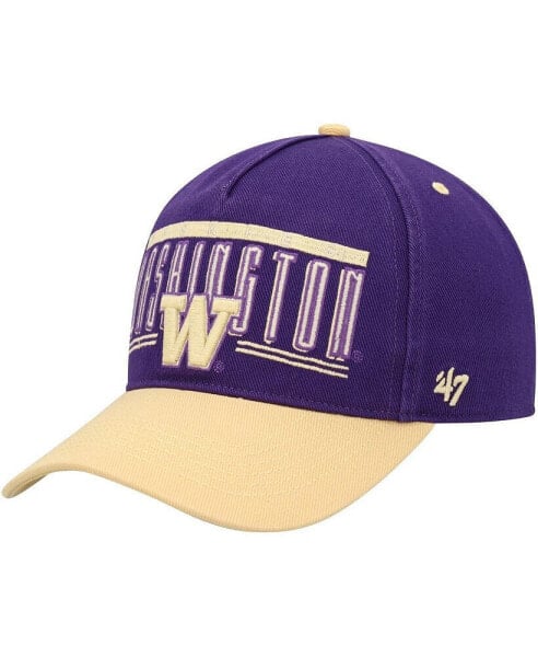 Men's Purple Washington Huskies Double Header Hitch Adjustable Hat