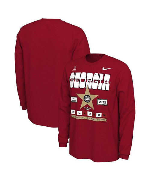 Men's Red Georgia Bulldogs College Football Playoff 2022 National Champions Celebration Long Sleeve T-shirt