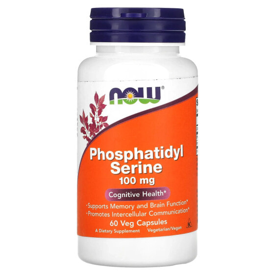 БАД для улучшения памяти NOW Phosphatidyl Serine, 100 мг, 60 капсул